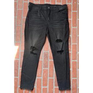 American Eagle Distressed Black Jeggings NWOT Size 20